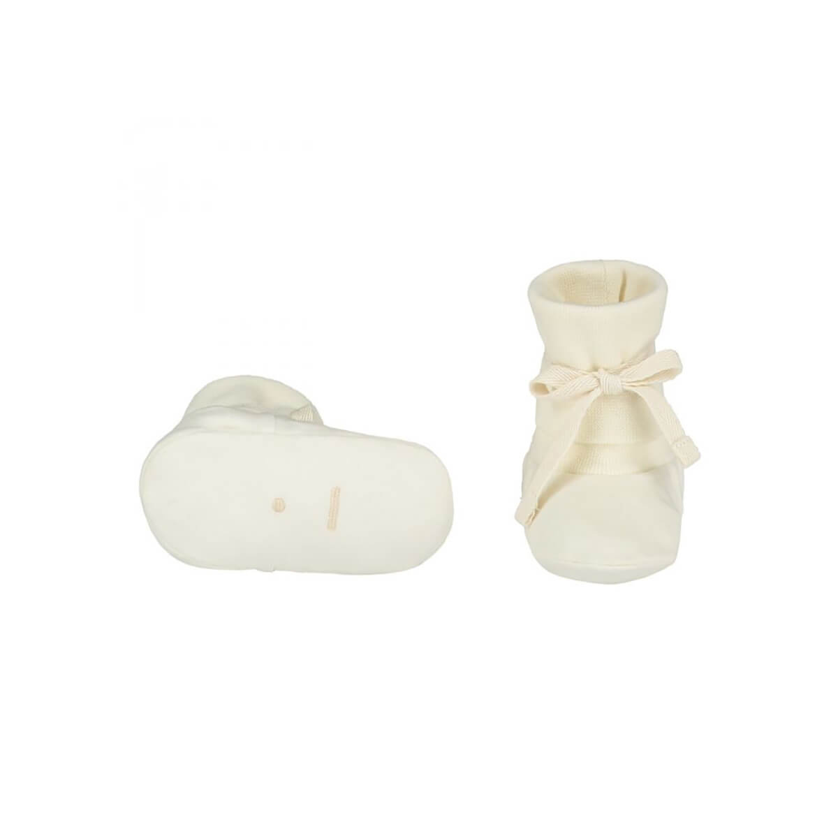 Ribbed Booties in Cream by Gray Label