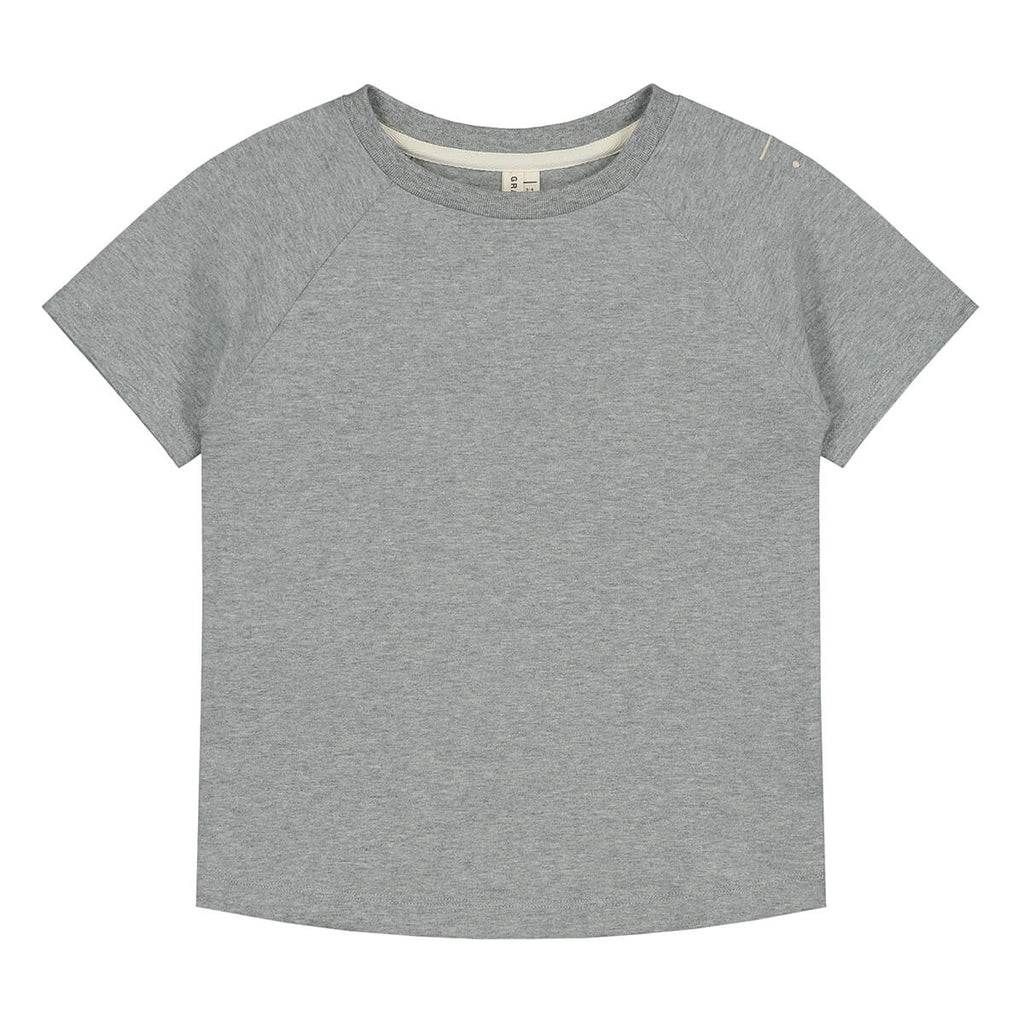 Crew Neck T Shirt in Grey Melange by Gray Label