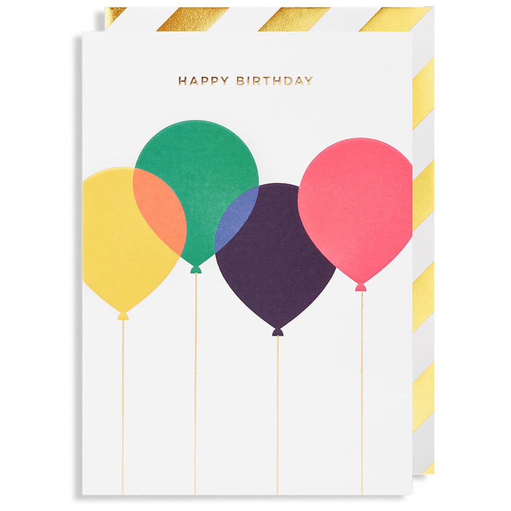 Happy Birthday Balloons Greetings Card by Postco for Lagom Design