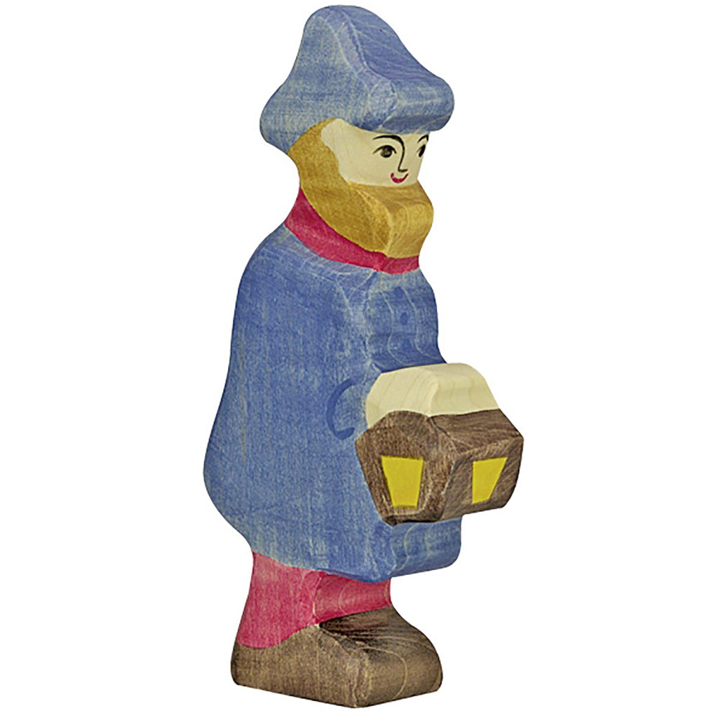 Shepherd with Lamp Wooden Figure by Holztiger