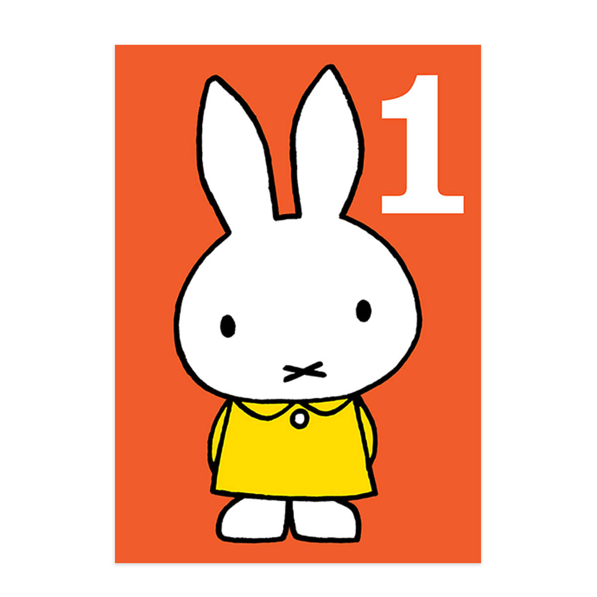 Miffy Age 1 Greetings Card by Dick Bruna for Hype Card
