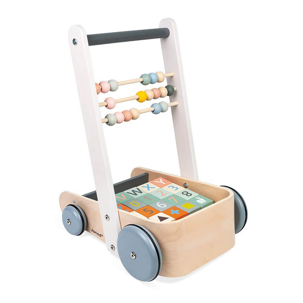 Sweet Cocoon Cart with ABC Blocks by Janod
