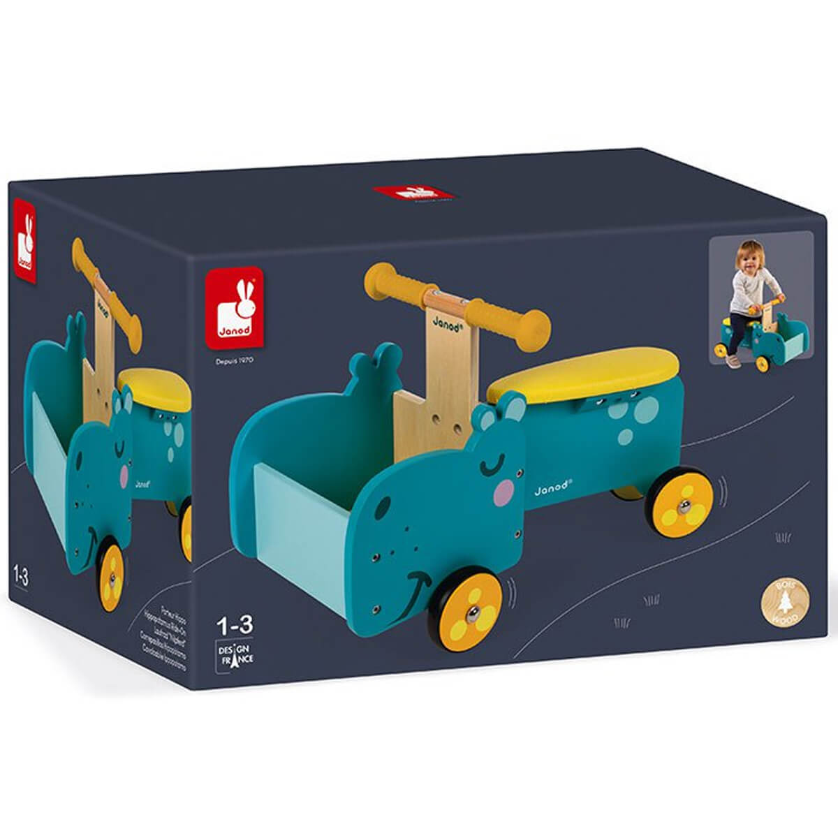 Hippopotamus Ride On by Janod