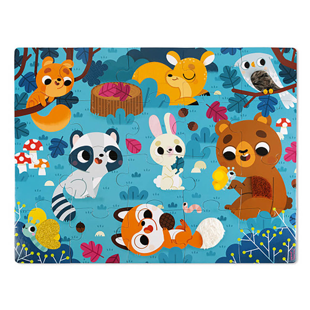 Forest Animals 20 Piece Tactile Jigsaw Puzzle by Janod