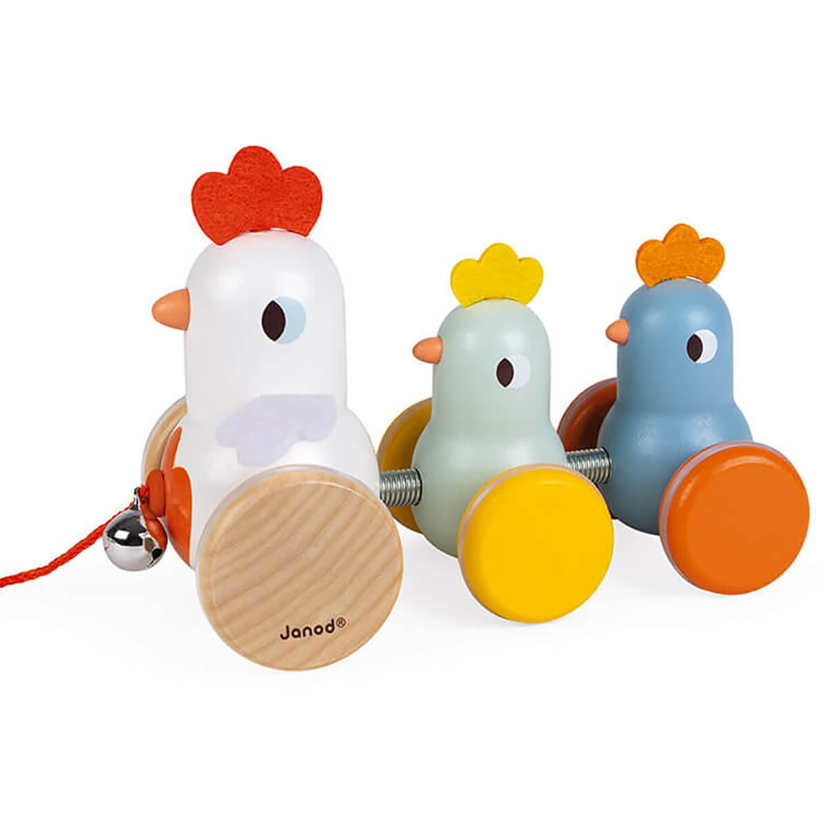 Pull Along Hen And Chicks by Janod