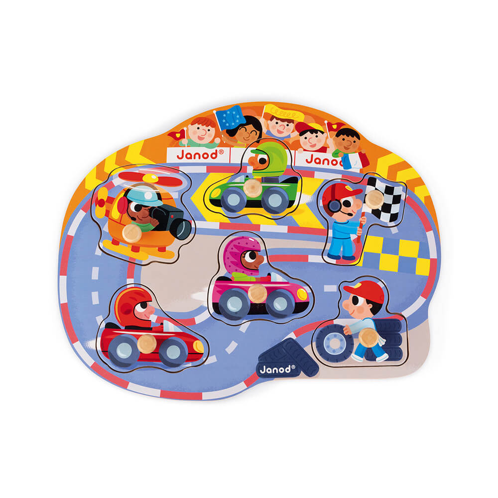 Happy Racing Wooden Puzzle by Janod