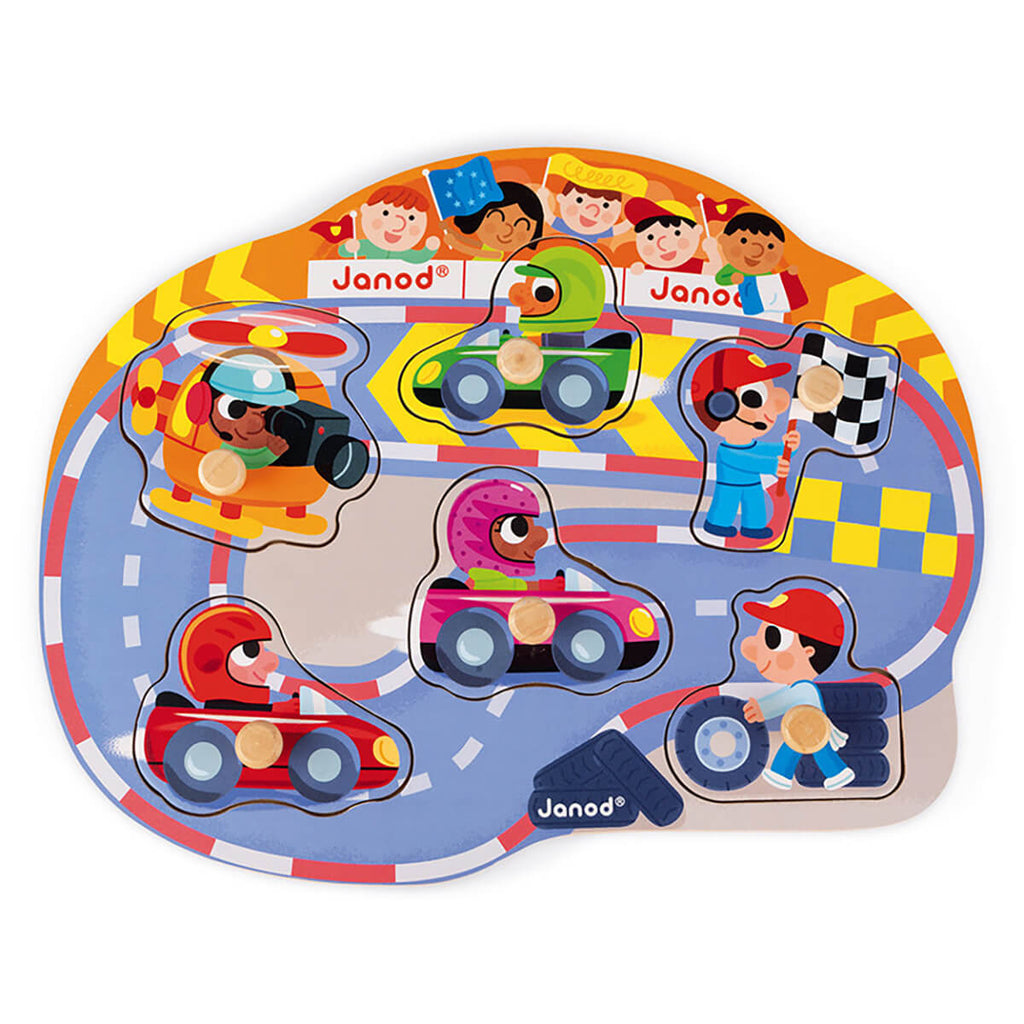 Happy Racing Wooden Puzzle by Janod