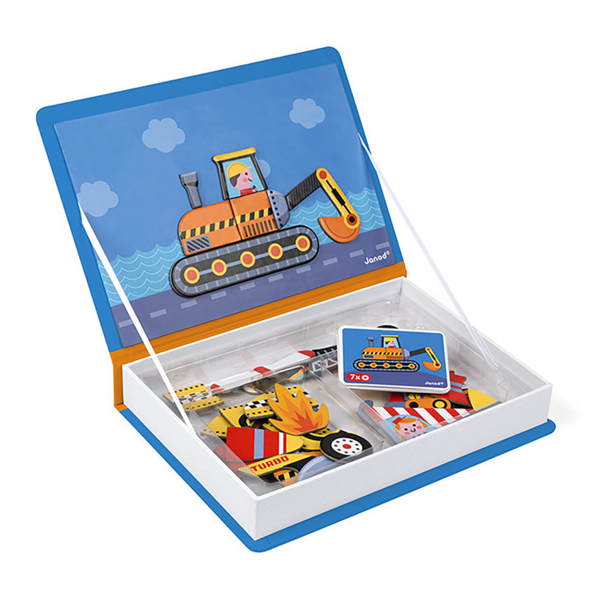 Racers & Vehicles Magneti Book by Janod