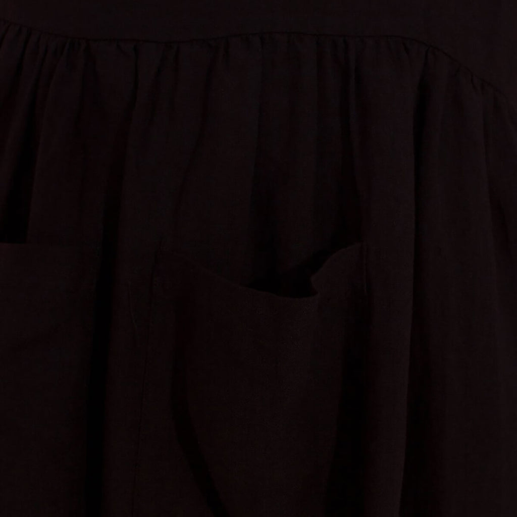 Mitch Linen Dress in Black by L.F.Markey - Last One In Stock - UK 10