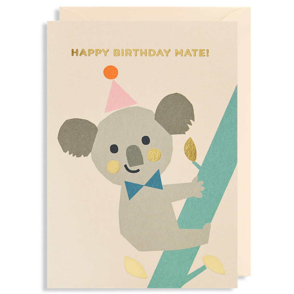 Happy Birthday Mate Greetings Card by Ekaterina Trukan for Lagom Design