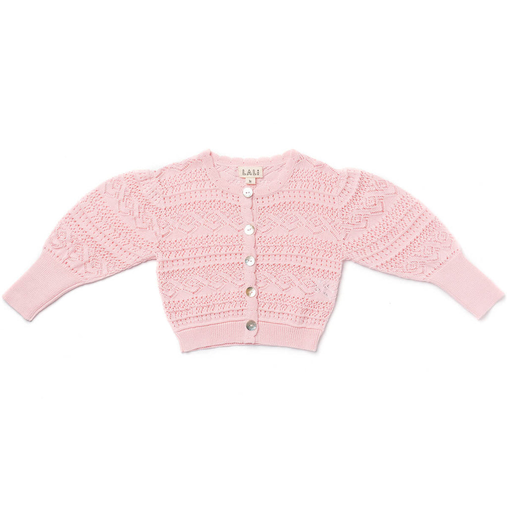 Knit Cardigan in Pink by Lali
