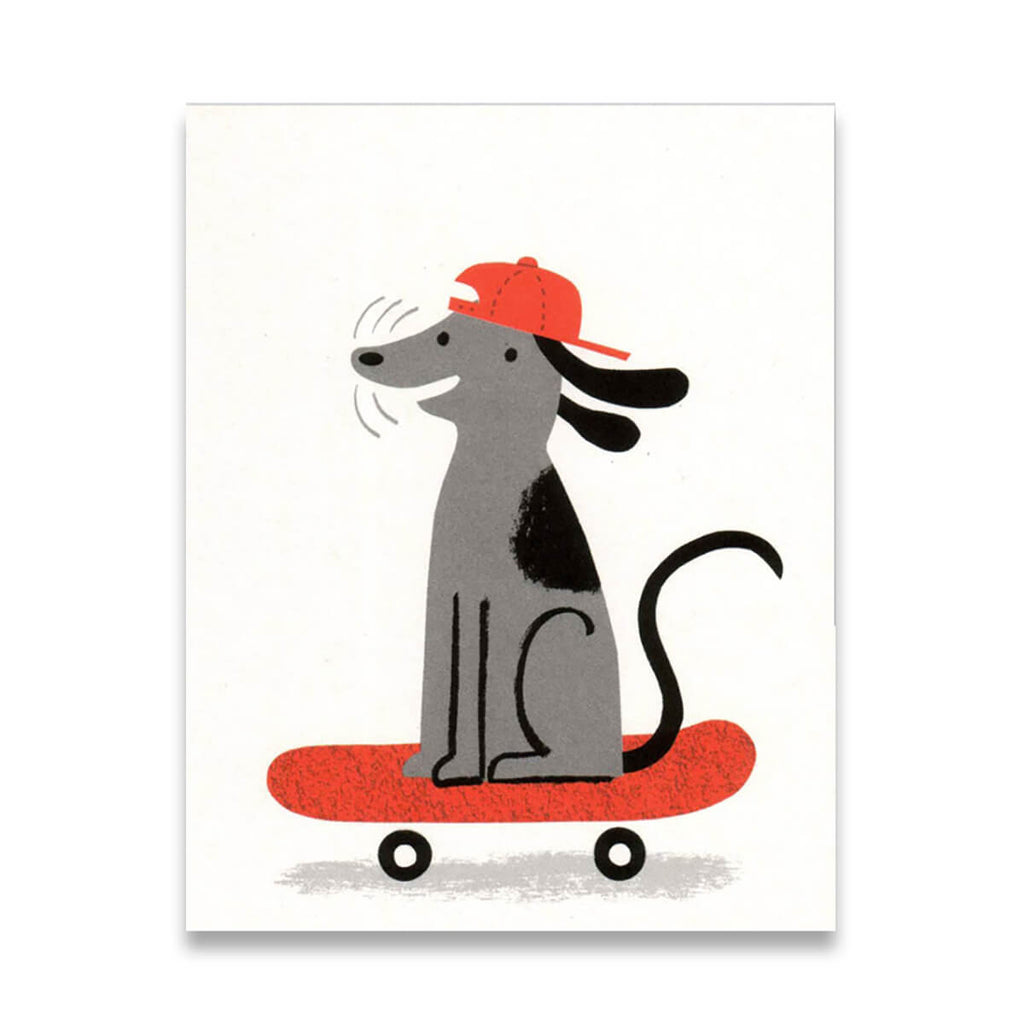 Deck Dog Mini Greetings Card by Lisa Jones Studio