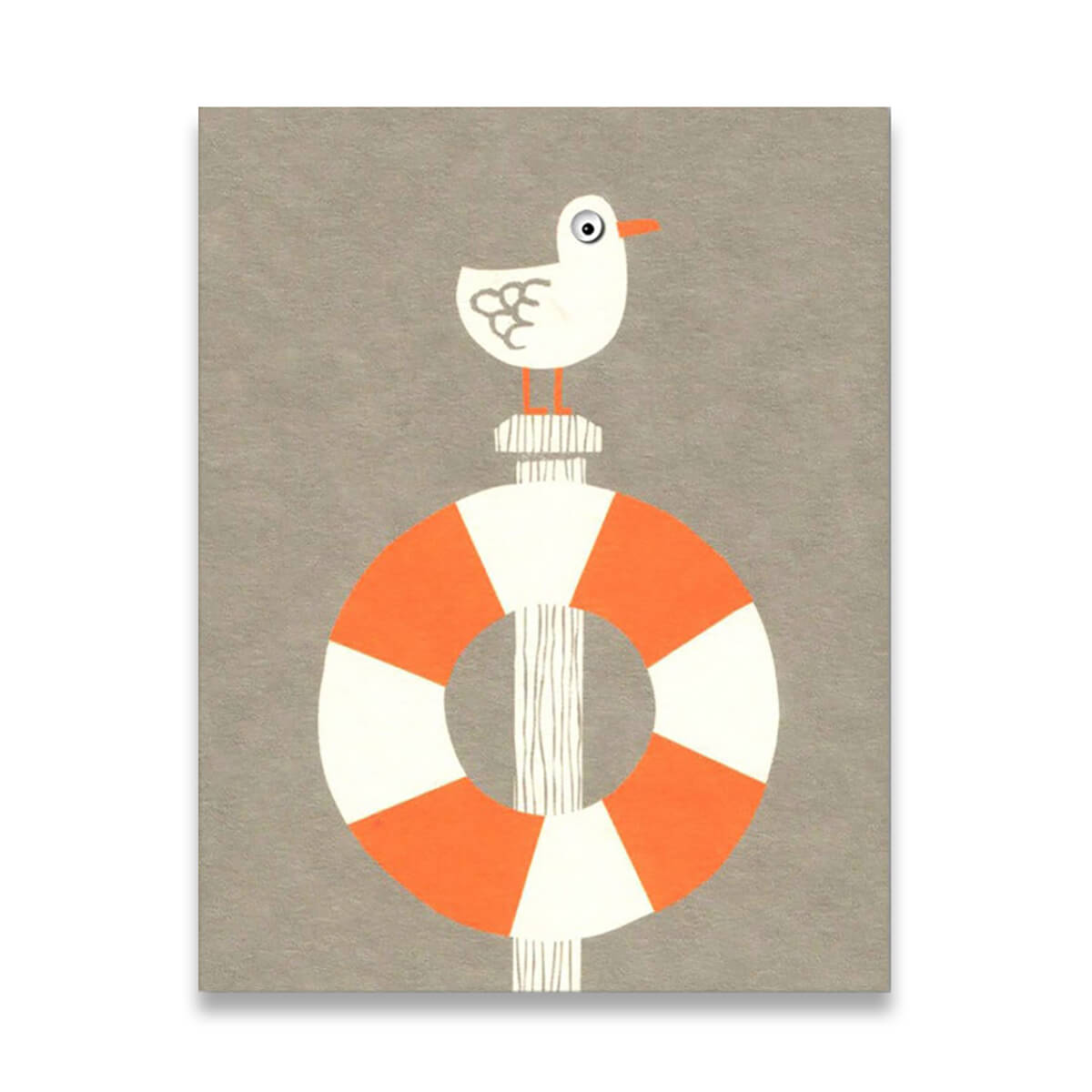 Seagull Mini Greetings Card by Lisa Jones Studio