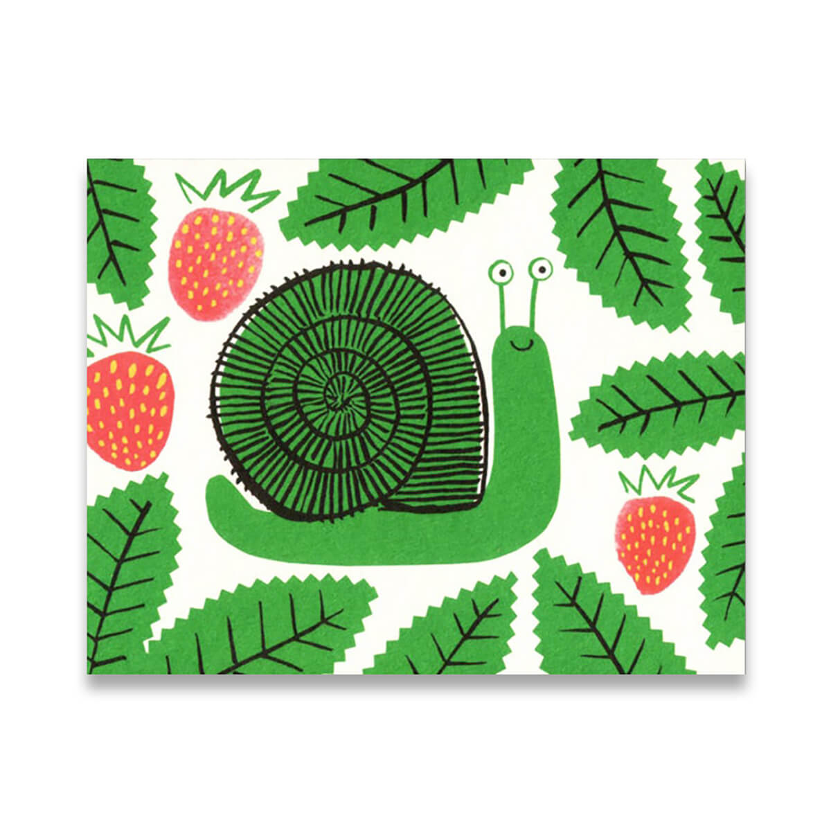 Snail Mini Greetings Card by Lisa Jones Studio