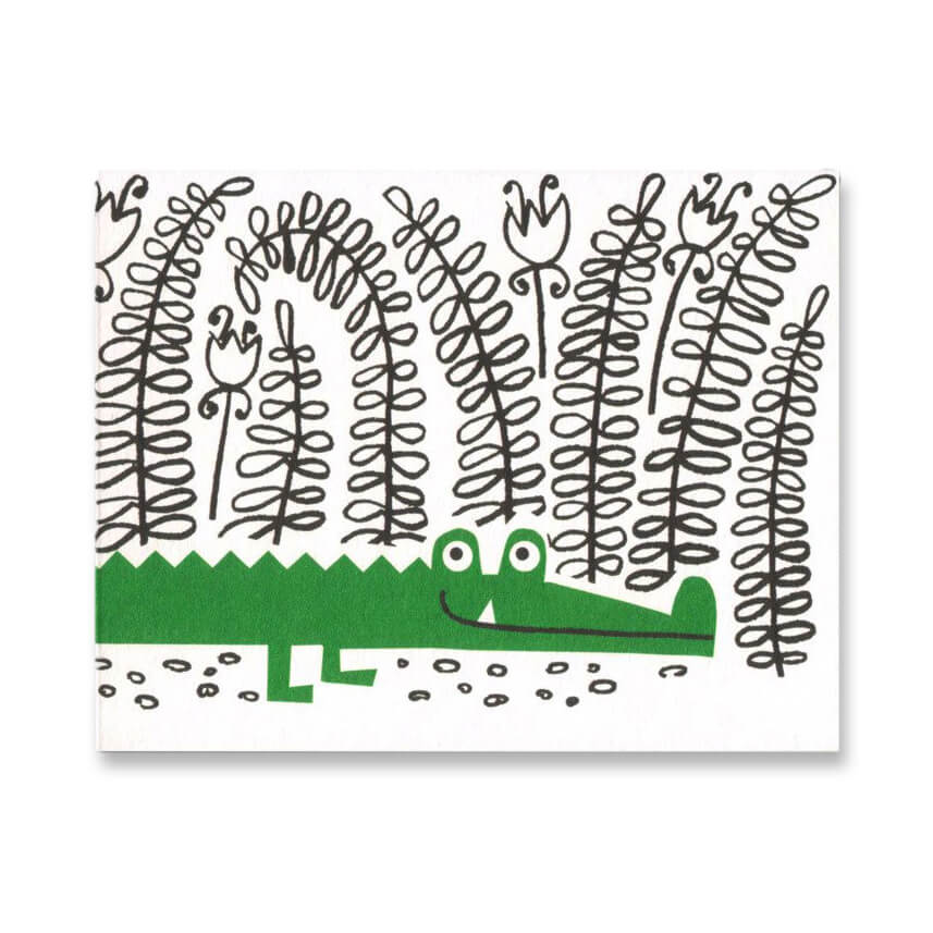 Crocodile Mini Greetings Card by Lisa Jones Studio
