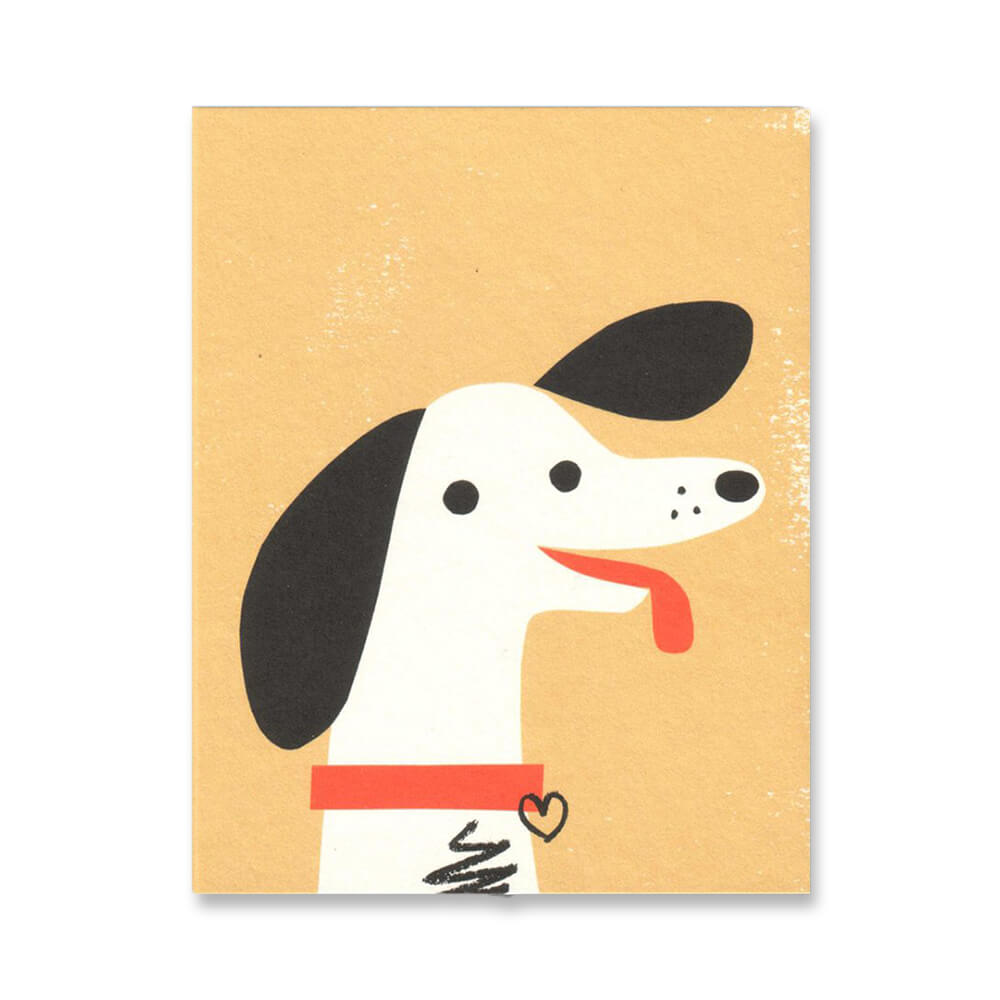 Happy Hound Mini Greetings Card by Lisa Jones Studio