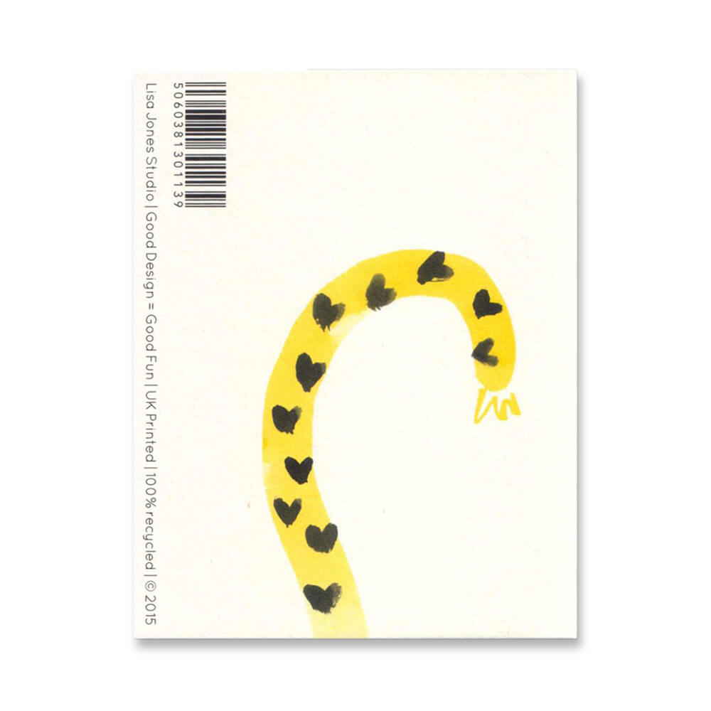 Leopard Mini Greetings Card by Lisa Jones Studio