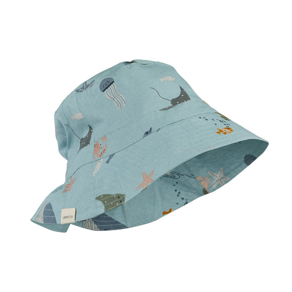 Sander Bucket Hat in Sea Creature Mix by Liewood