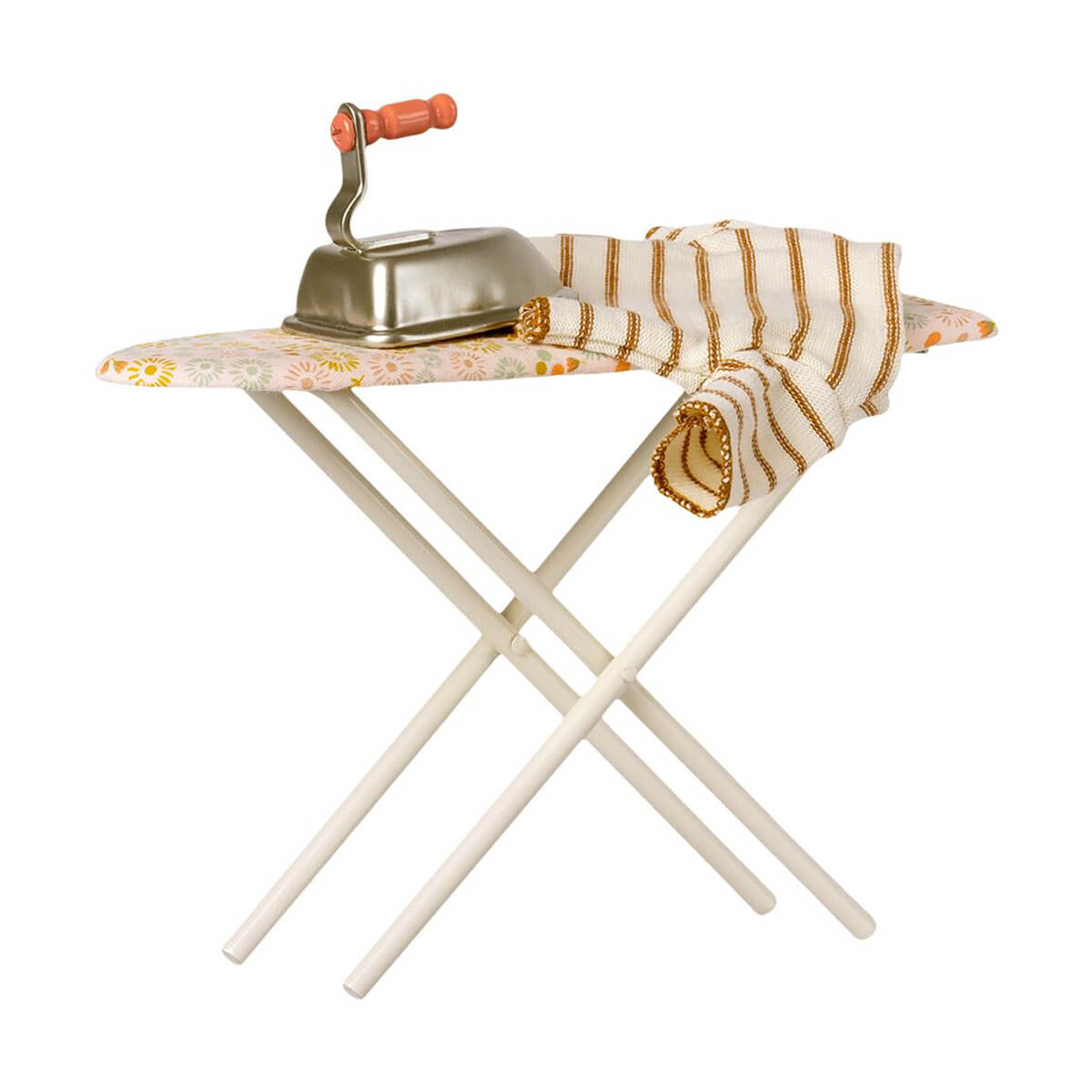 Iron and Ironing Board in Peach Floral by Maileg