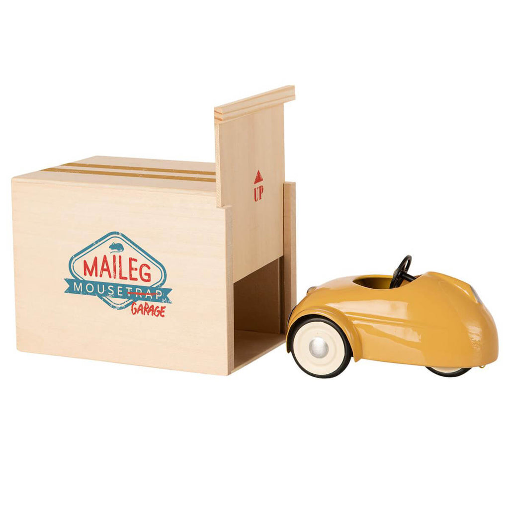 Yellow Mouse Car and Garage by Maileg