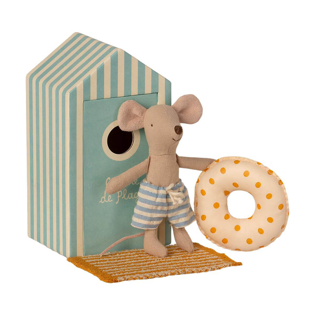 Beach Mice Little Brother in Cabin De Plage by Maileg