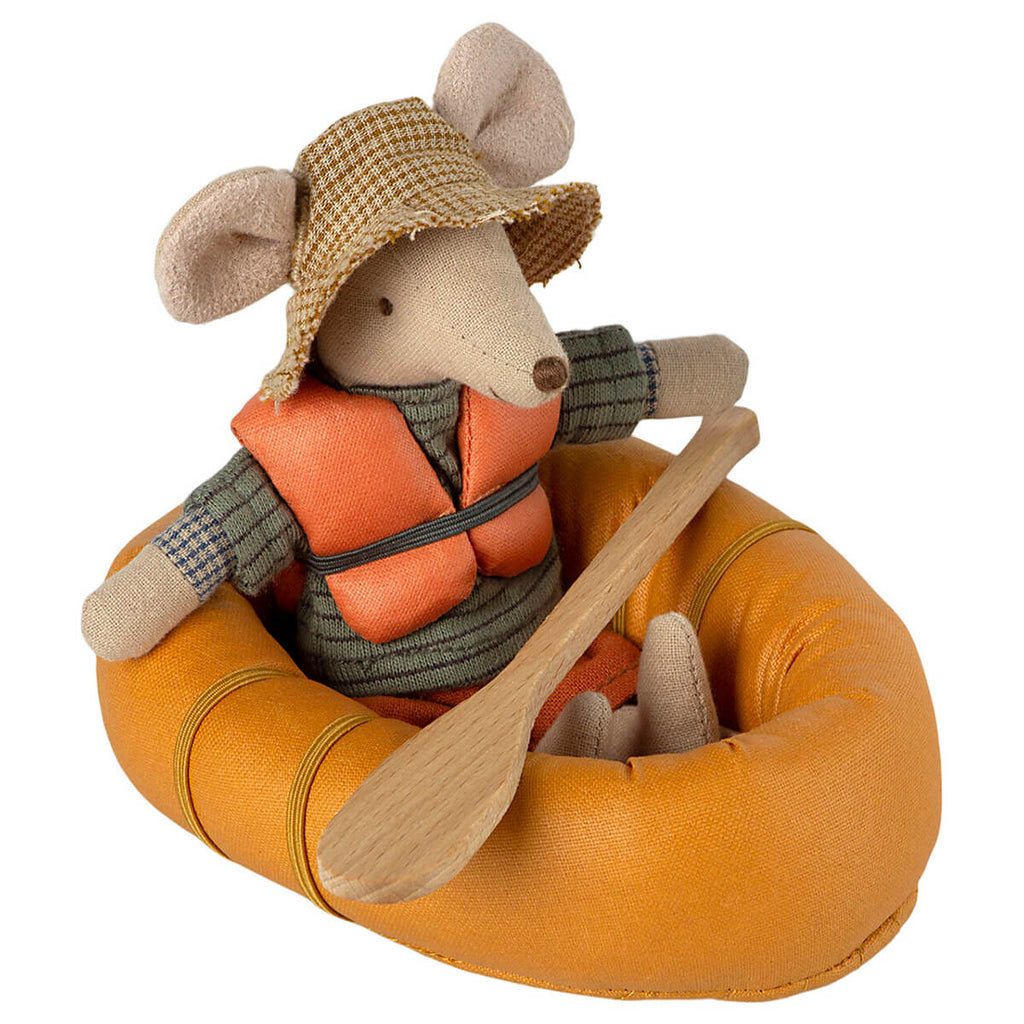 Mouse Rubber Boat in Dusty Yellow by Maileg