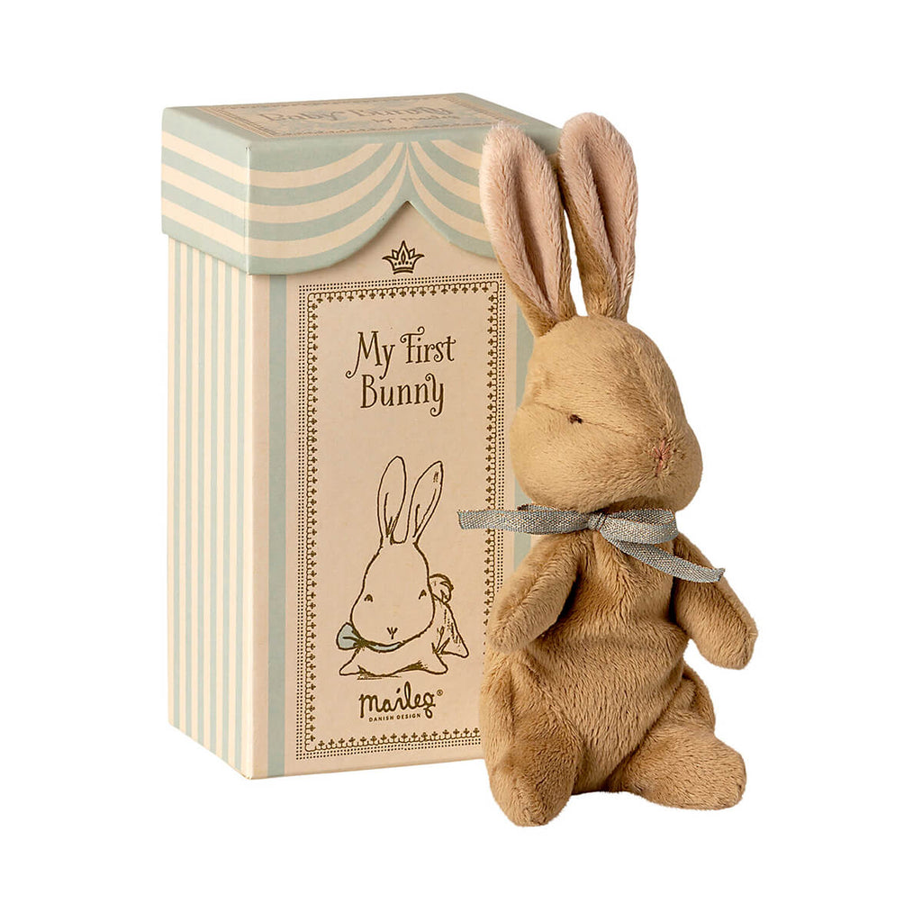 My First Bunny in a Box in Light Blue by Maileg