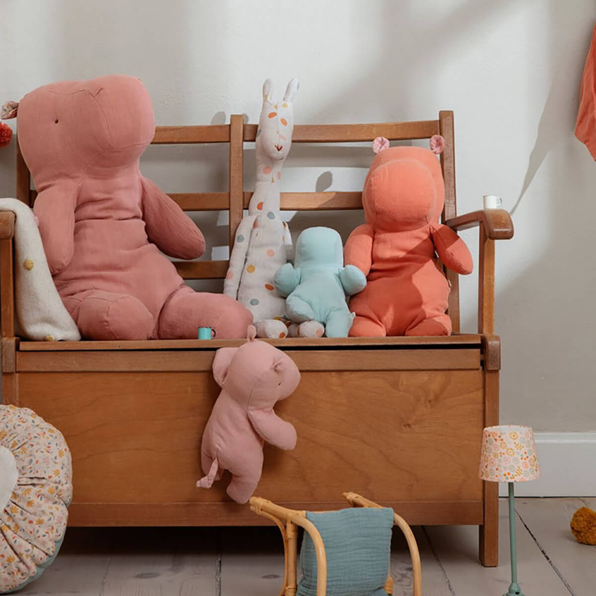 Safari Friends Dusty Coral Hippo (Medium) by Maileg