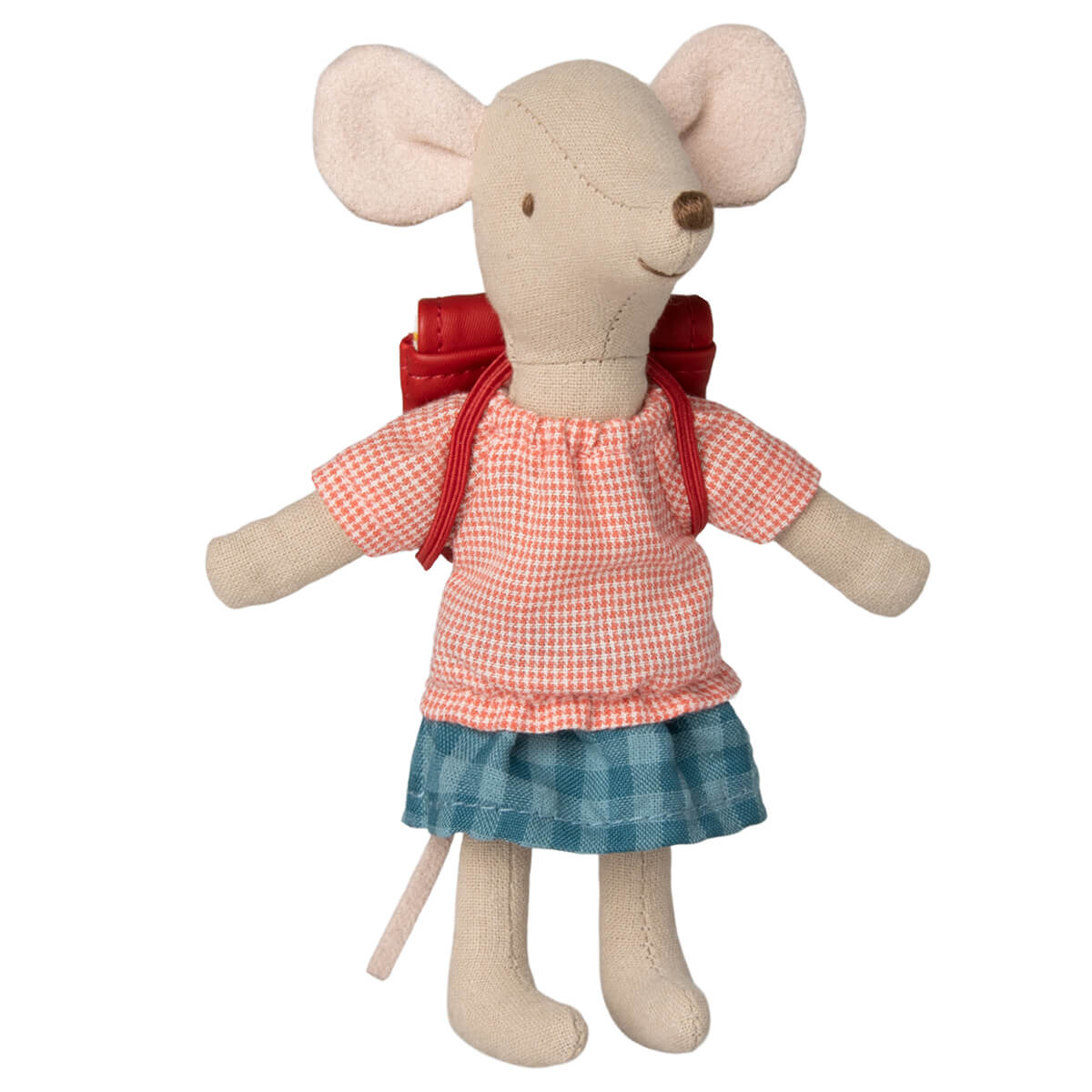 Big Sister Mouse Clothes And Bag in Red by Maileg