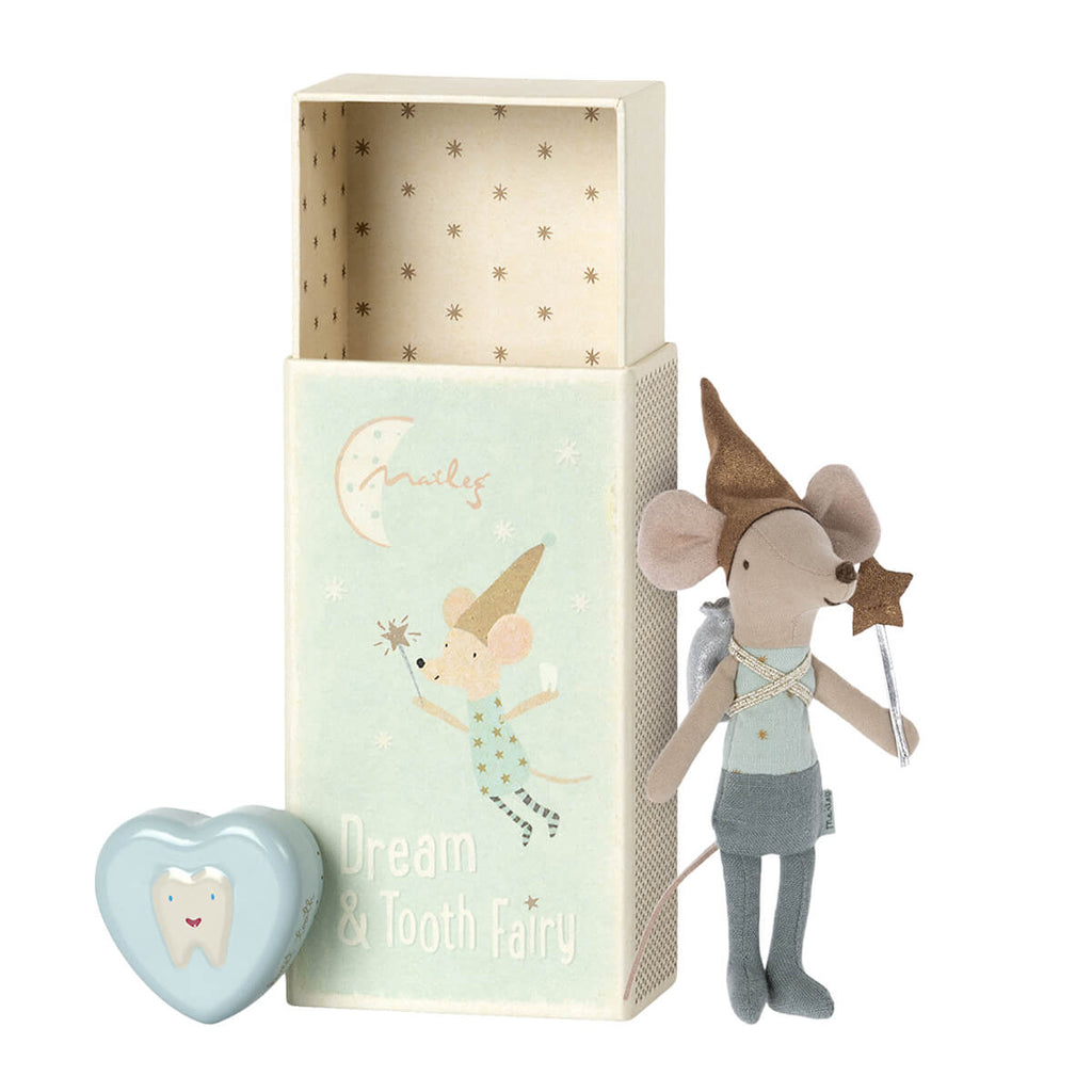 Big Brother Tooth Fairy Mouse (Blue Trousers) in a Matchbox by Maileg