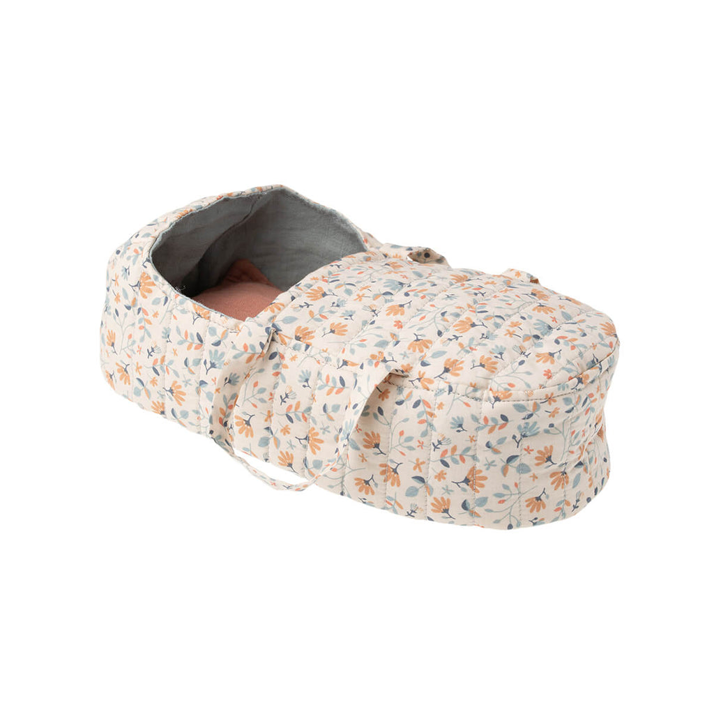 Quilted Carrycot in Blue Flowers by Maileg