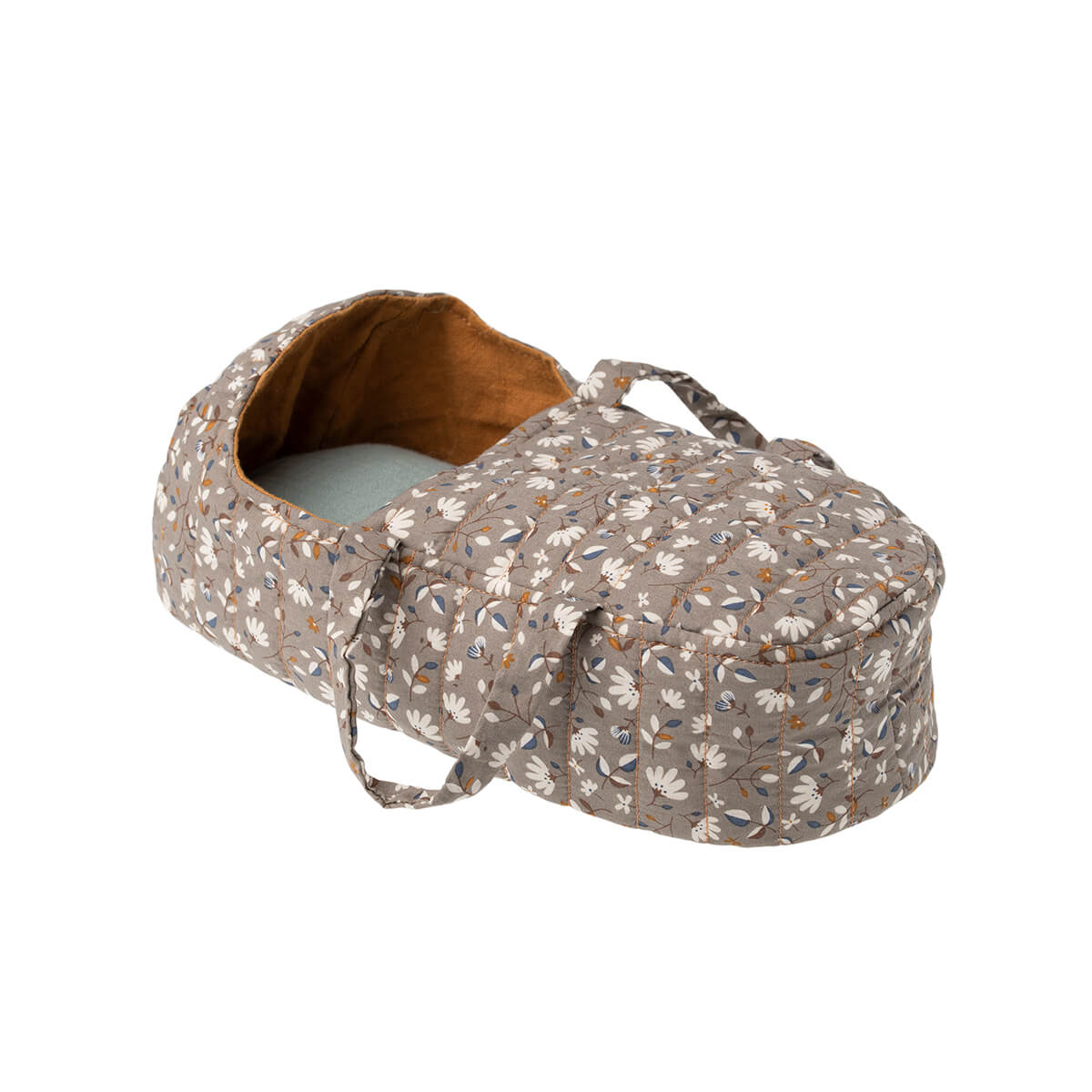 Quilted Carrycot in Ochre Flowers by Maileg