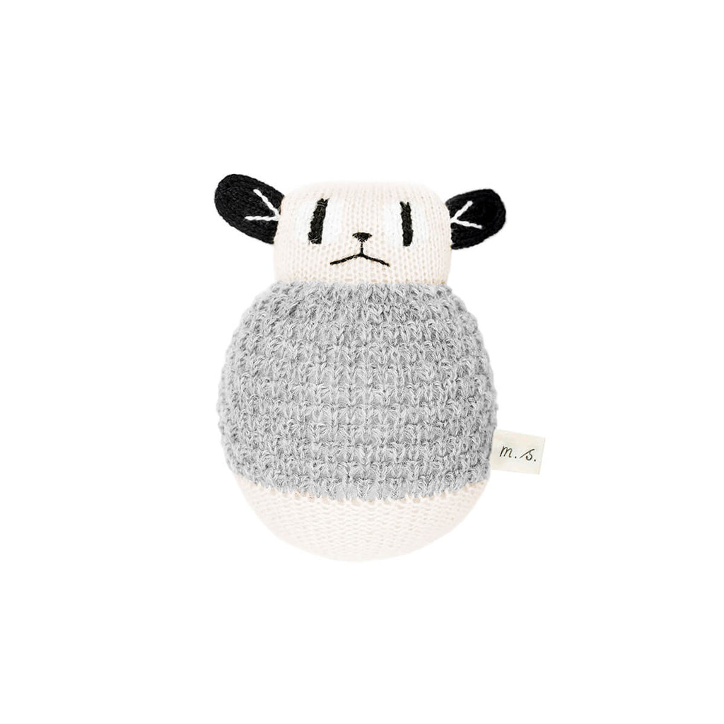 Loris Roly Poly Soft Toy in Grey by Main Sauvage