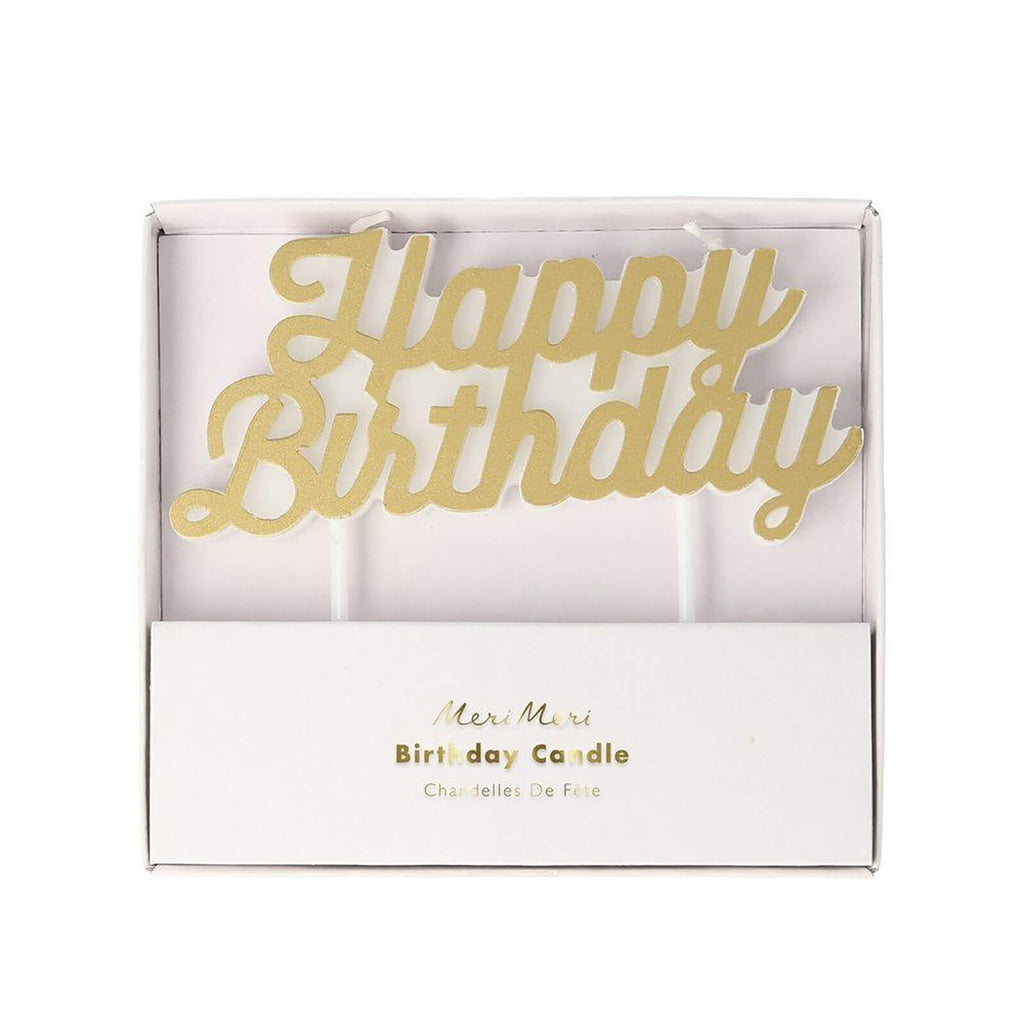 Happy Birthday Candle in Gold by Meri Meri
