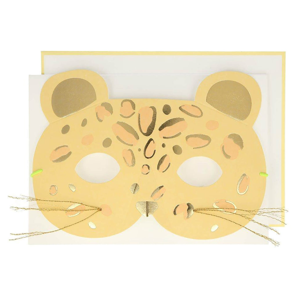Leopard Mask Greetings Card by Meri Meri