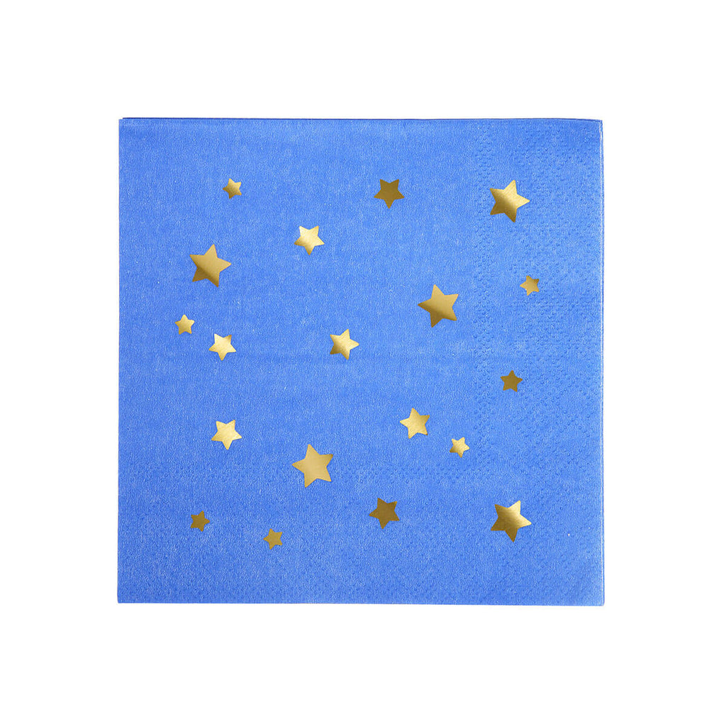 Gold Stars Multicolour Small Party Napkins by Meri Meri