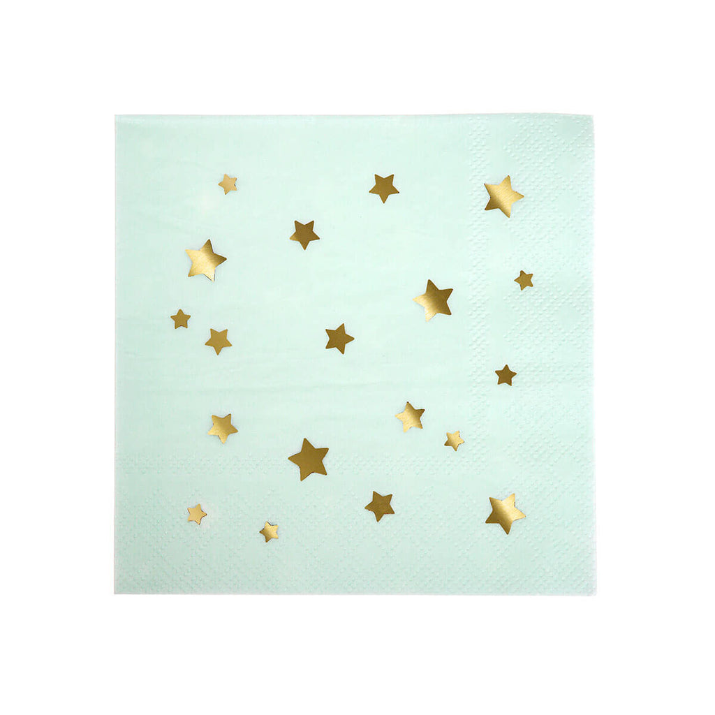 Gold Stars Multicolour Small Party Napkins by Meri Meri