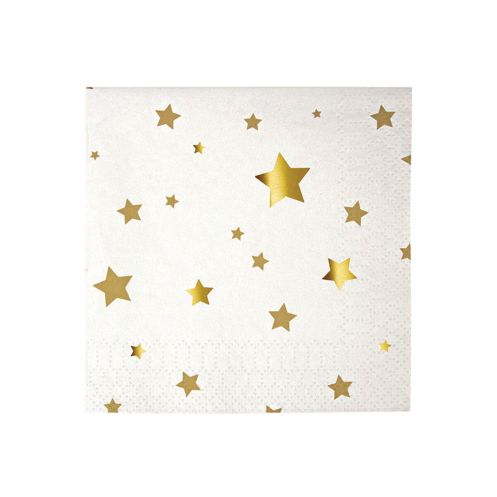 Gold Stars Small Party Napkins by Meri Meri