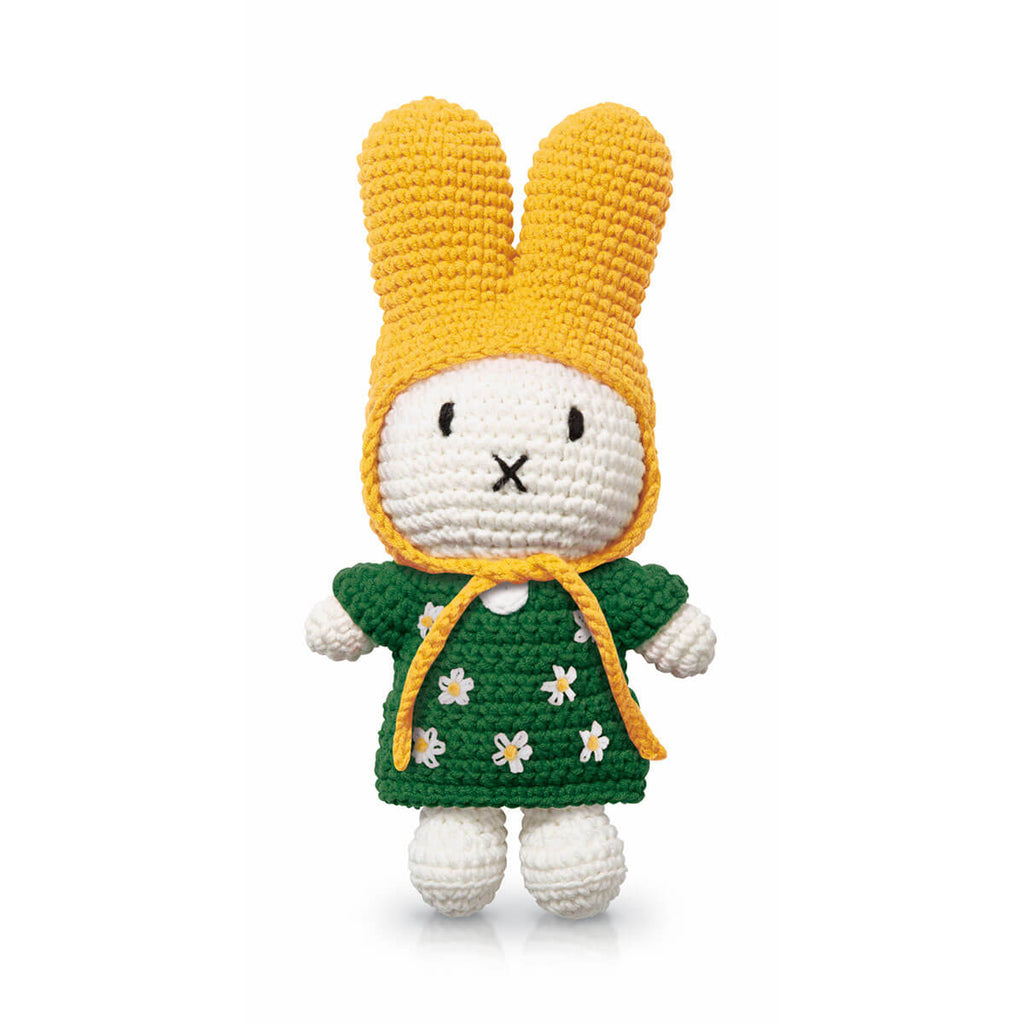 Miffy In Her Green Flower Dress And Yellow Hat by Miffy Handmade