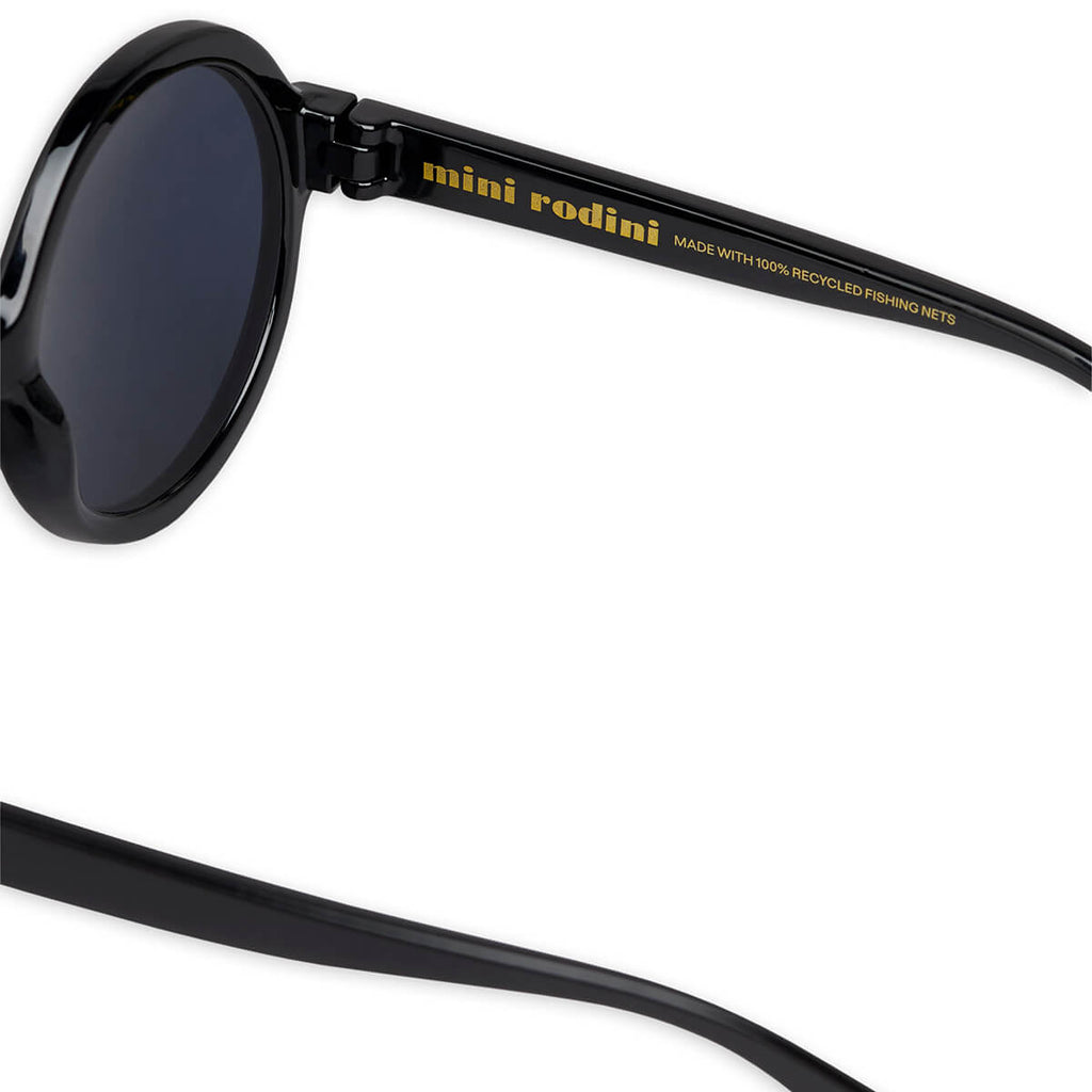 Round Sunglasses in Black by Mini Rodini