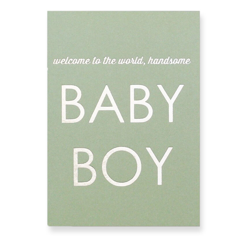 New Baby Boy Greetings Card by Nancy & Betty Studio