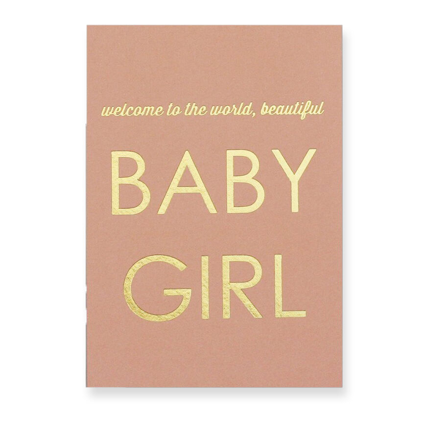 New Baby Girl Greetings Card by Nancy & Betty Studio