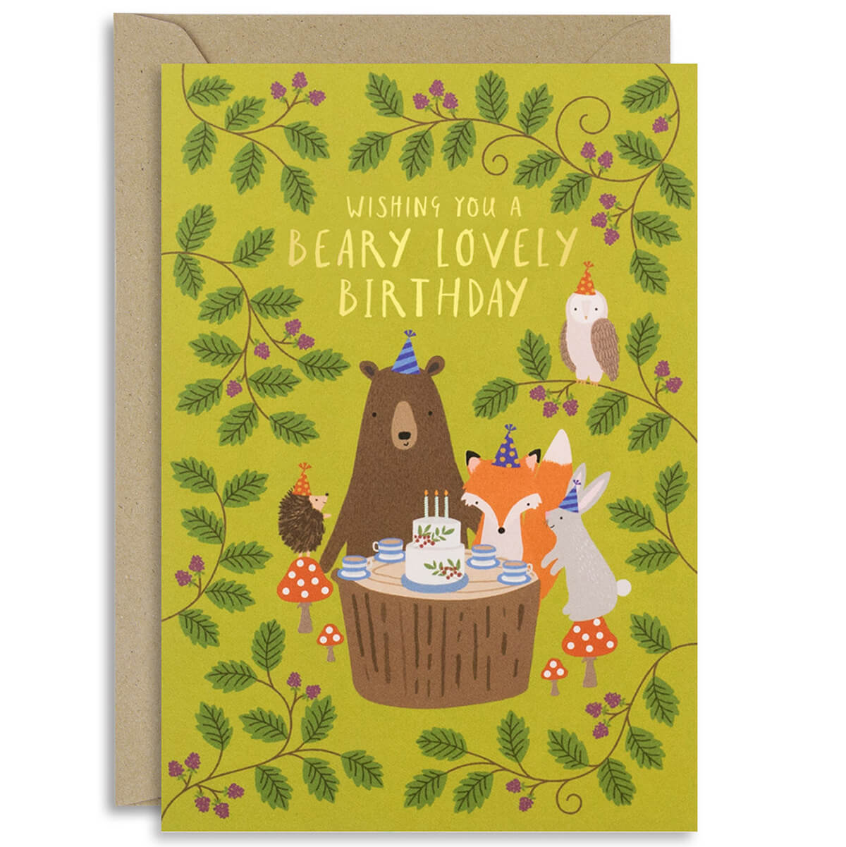 Woodland Party Birthday Greetings Card by Mifkins