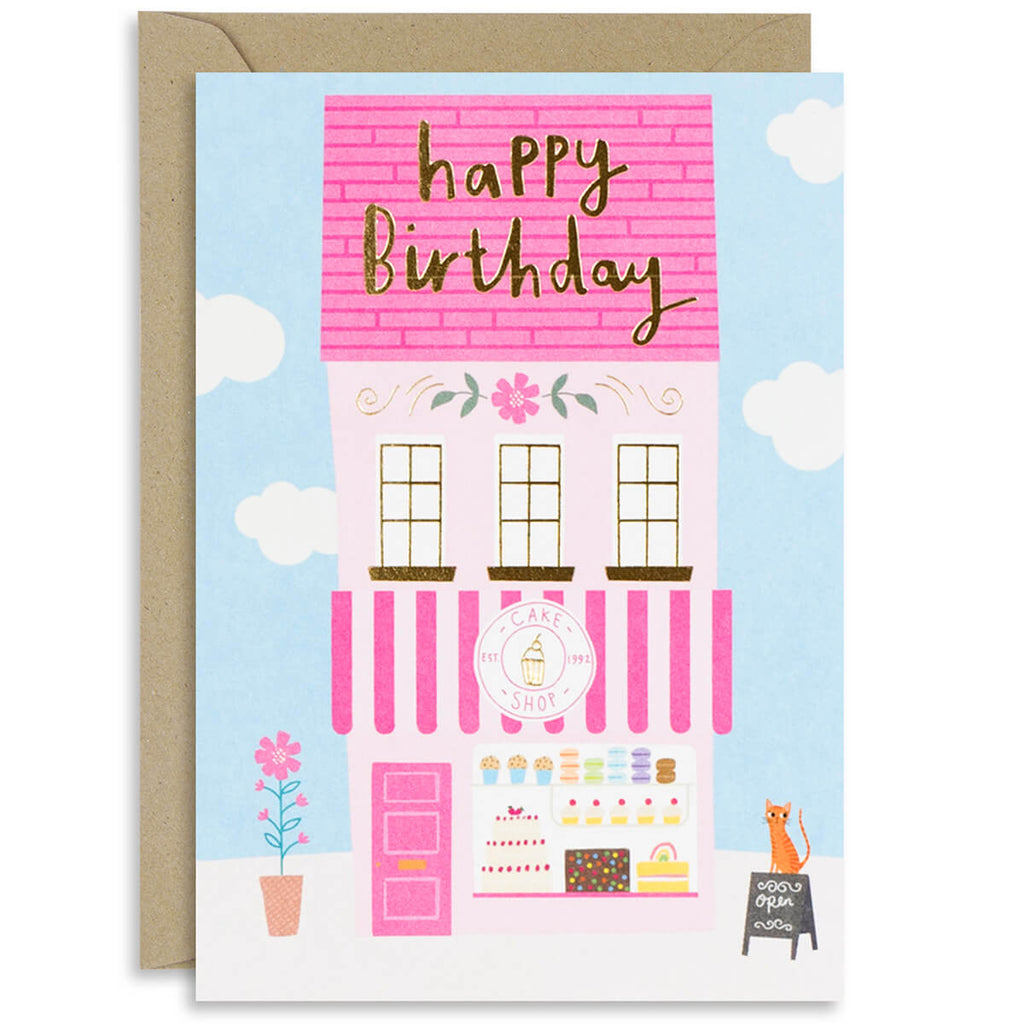 Cake Shop Birthday Greetings Card by Natalie Alex