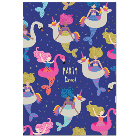 Party Time Greetings Card by Natalie Alex