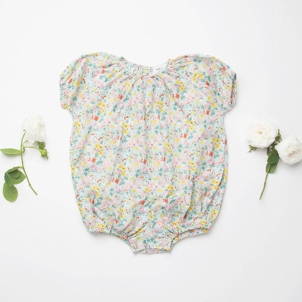 Mother May I Romper in California Bloom Liberty Print by Nellie Quats