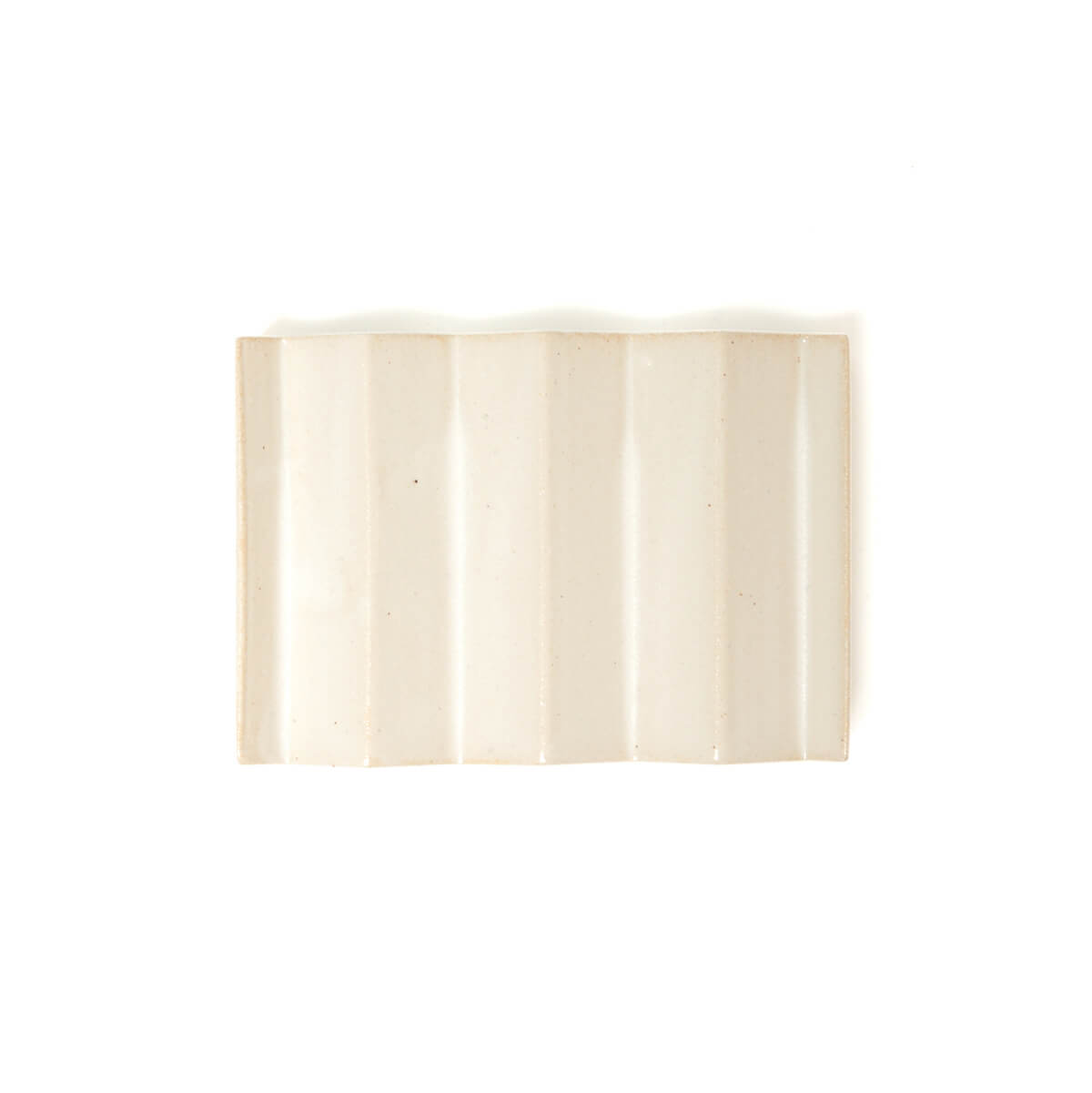 Rocky M. Handmade Ceramic Soap Dish in White by Oba Studios