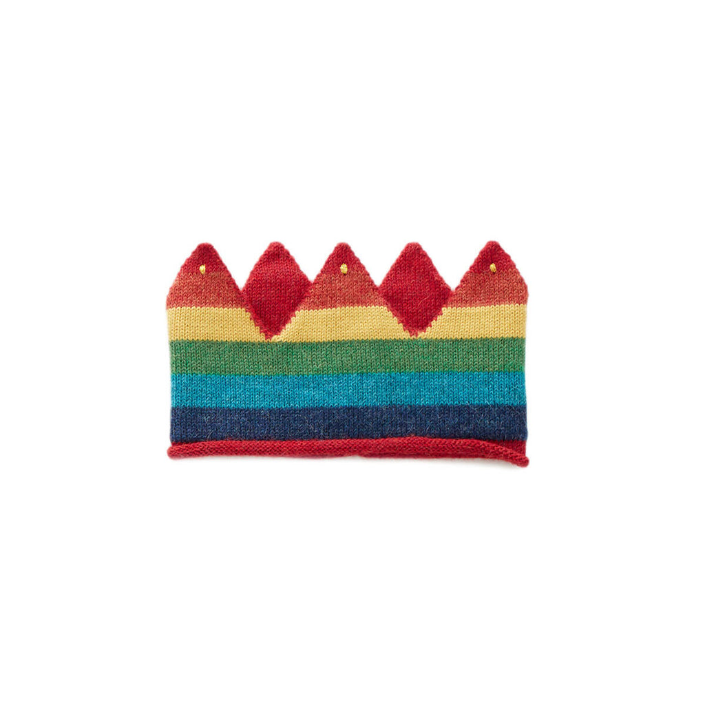 Alpaca Knit Crown in Rainbow by Oeuf NYC