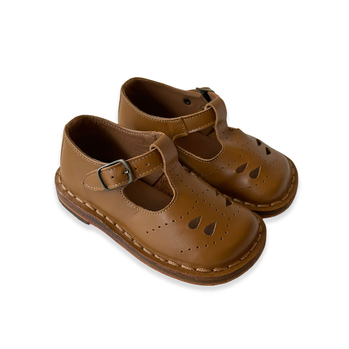 Eric Cut Out Sandals in Heritage Tan by PèPè