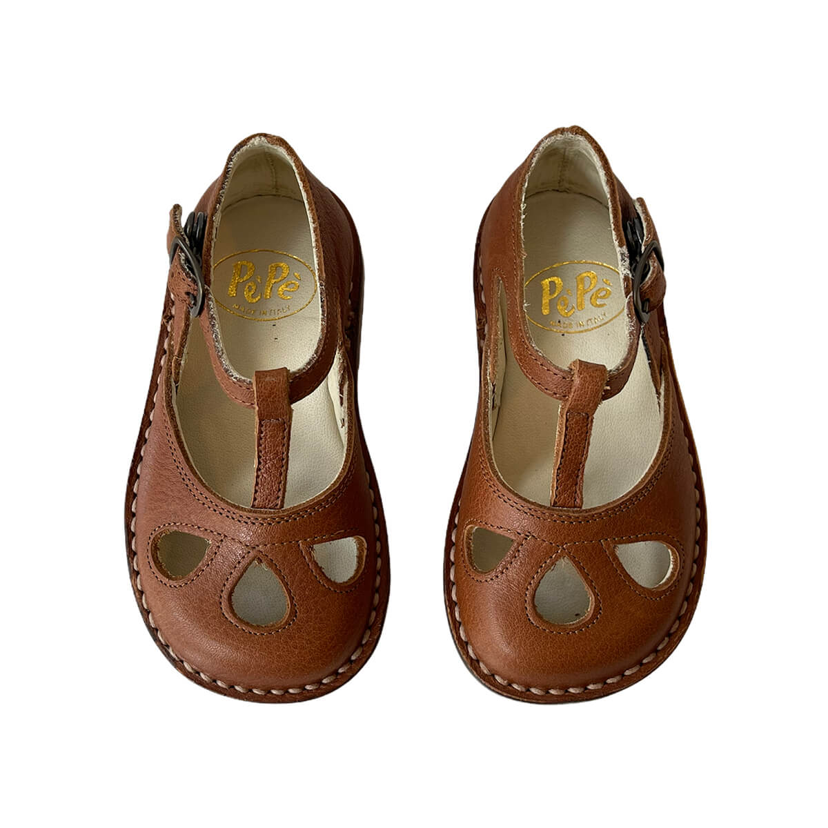 Lucy Cut Out Sandals in Kava Brown by PèPè